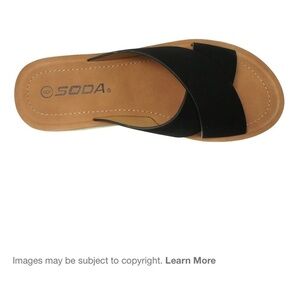 Soda Lucy open toe flatform crisscross band uppers sandals size 6